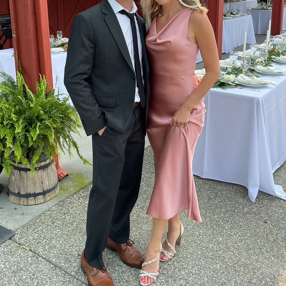 Esme Charmeuse Midi Dress LOVELY- size 0R - Picture 4 of 5